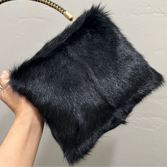 Handmade Genuine Goat Hair-on Hide Wristlet/Shoulder Bag/ Crossbody - Picture 11 of 16